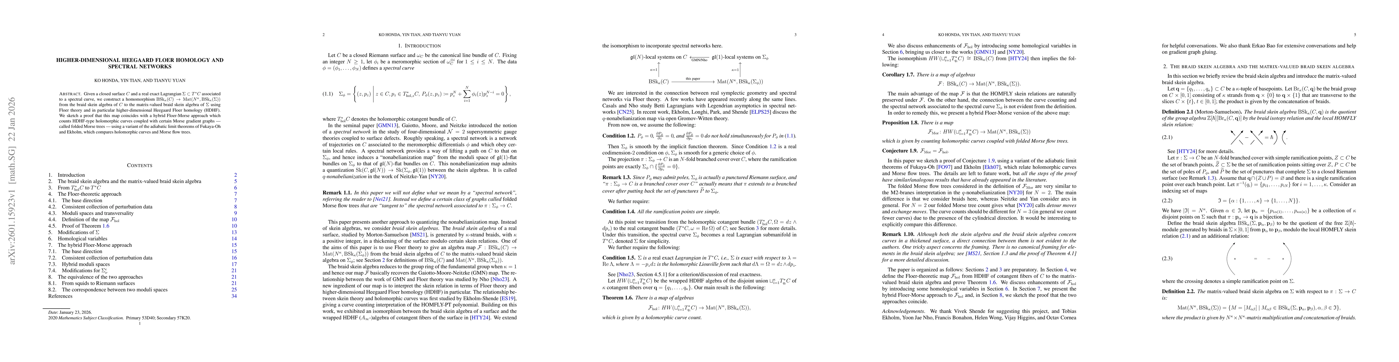 Thumbnail for Higher-dimensional Heegaard Floer homology and spectral networks