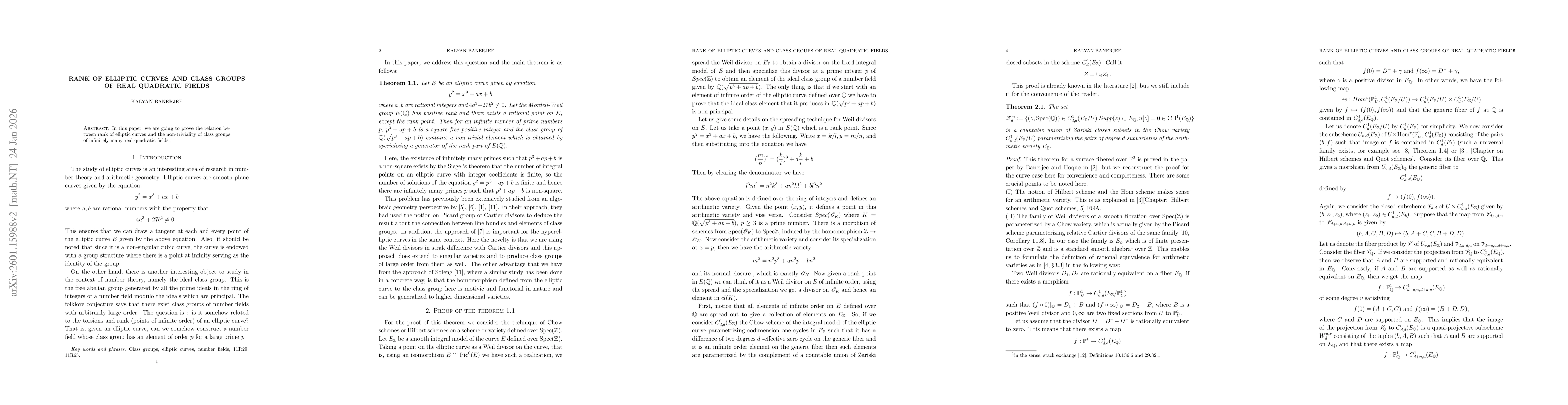 Thumbnail for Rank of elliptic curves and class groups of real quadratic fields