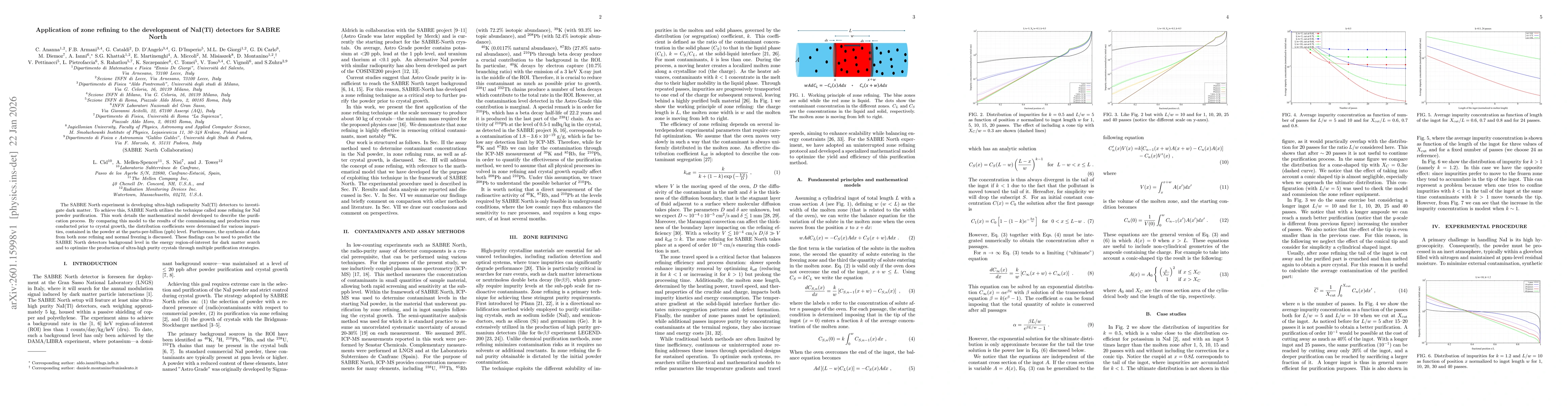 Thumbnail for Application of zone refining to the development of NaI(Tl) detectors for SABRE North