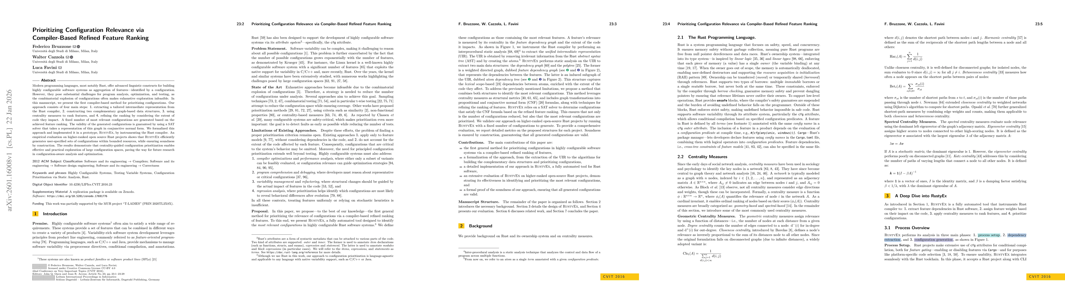 Thumbnail for Prioritizing Configuration Relevance via Compiler-Based Refined Feature Ranking