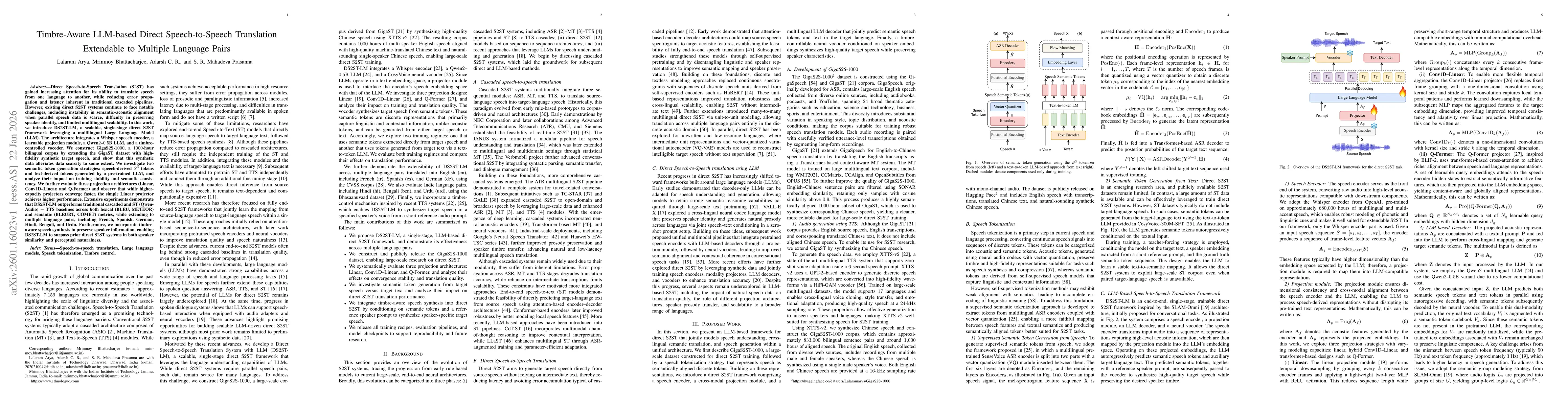 Thumbnail for Timbre-Aware LLM-based Direct Speech-to-Speech Translation Extendable to Multiple Language Pairs