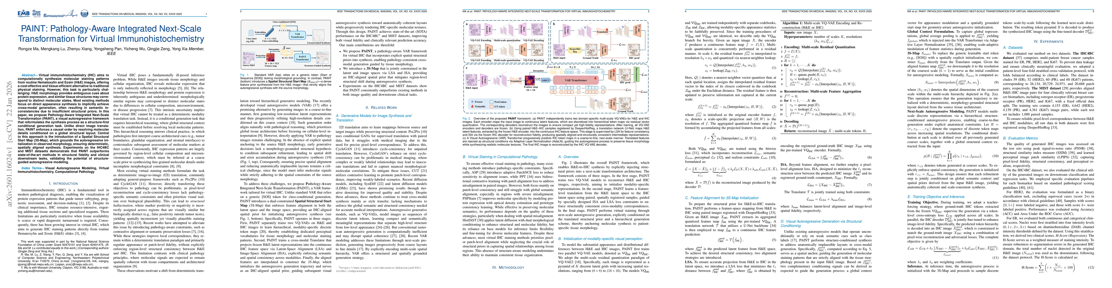 Thumbnail for PAINT: Pathology-Aware Integrated Next-Scale Transformation for Virtual Immunohistochemistry