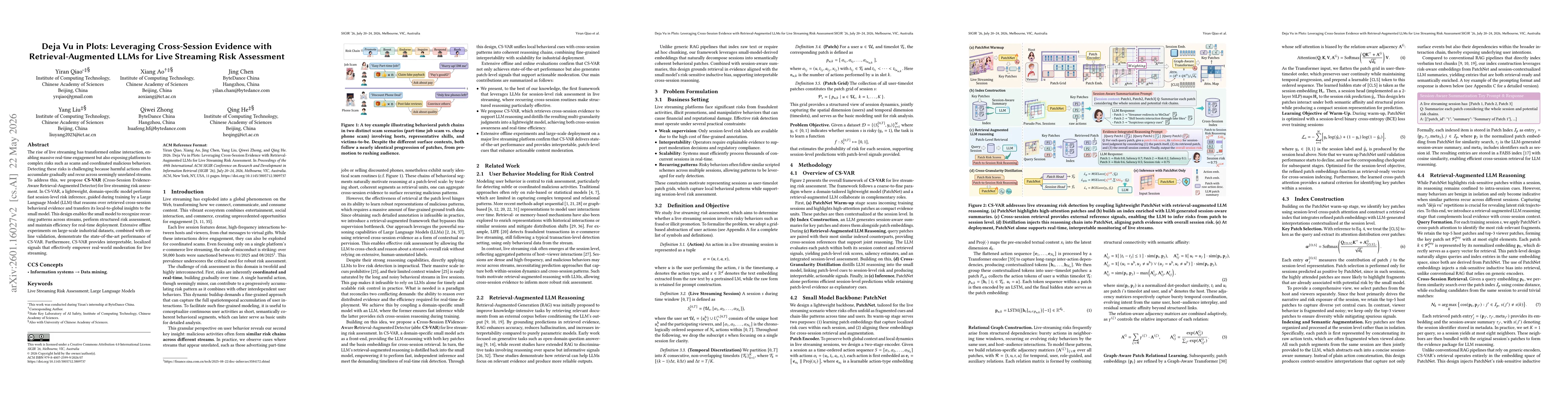 Thumbnail for Deja Vu in Plots: Leveraging Cross-Session Evidence with Retrieval-Augmented LLMs for Live Streaming Risk Assessment