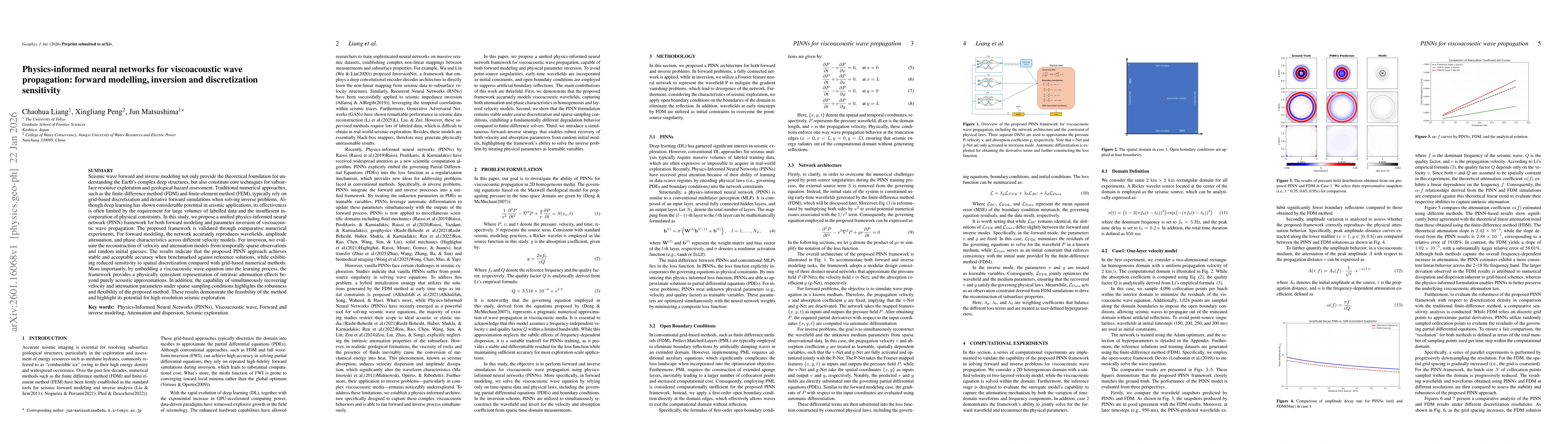 Thumbnail for Physics-Informed Neural Networks for Viscoacoustic Wave Propagation: Forward Modelling, Inversion and Discretization Sensitivity