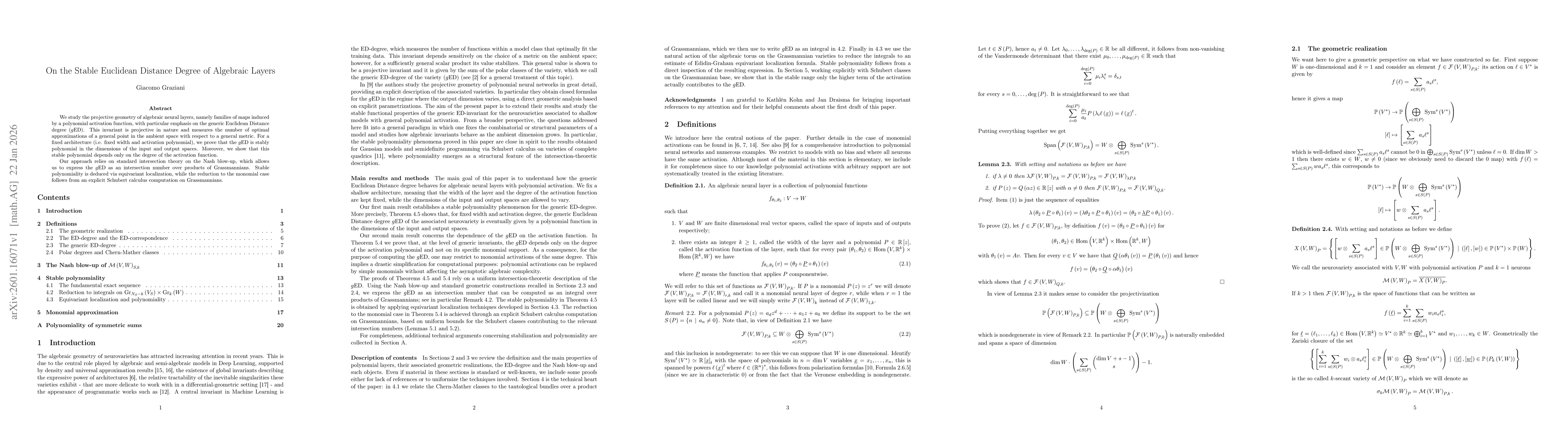 Thumbnail for On the Stable Euclidean Distance Degree of Algebraic Layers