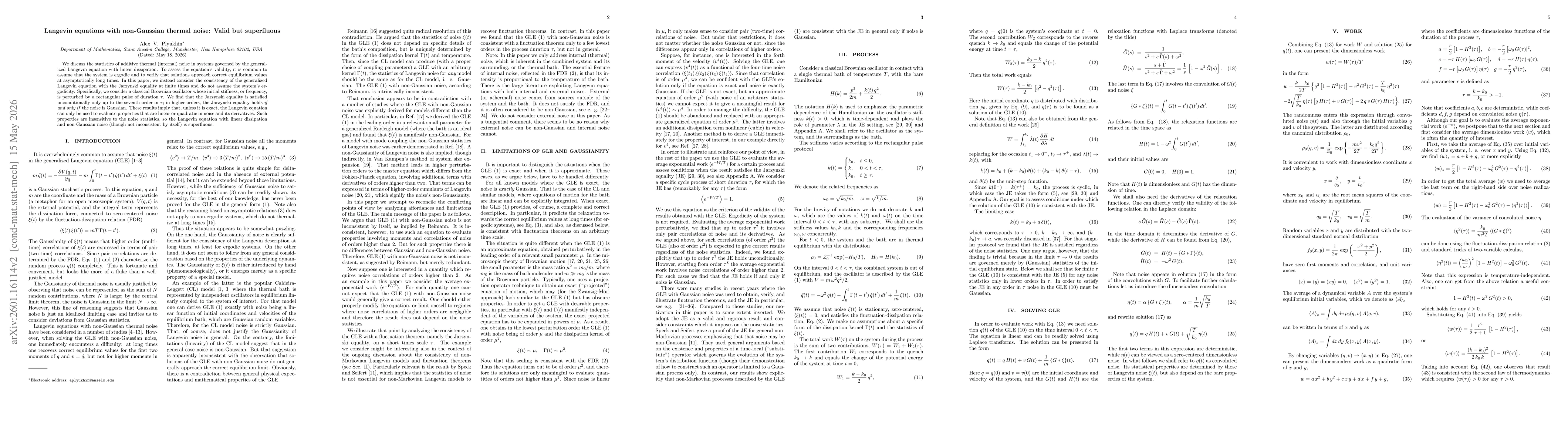 Thumbnail for Langevin equations with non-Gaussian thermal noise: Valid but superfluous