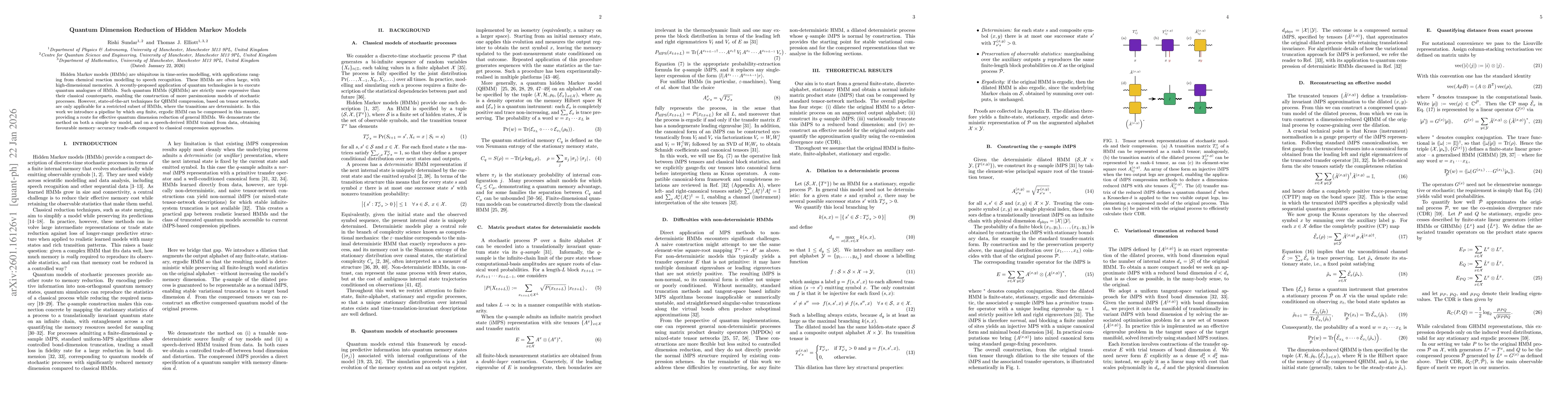 Thumbnail for Quantum Dimension Reduction of Hidden Markov Models