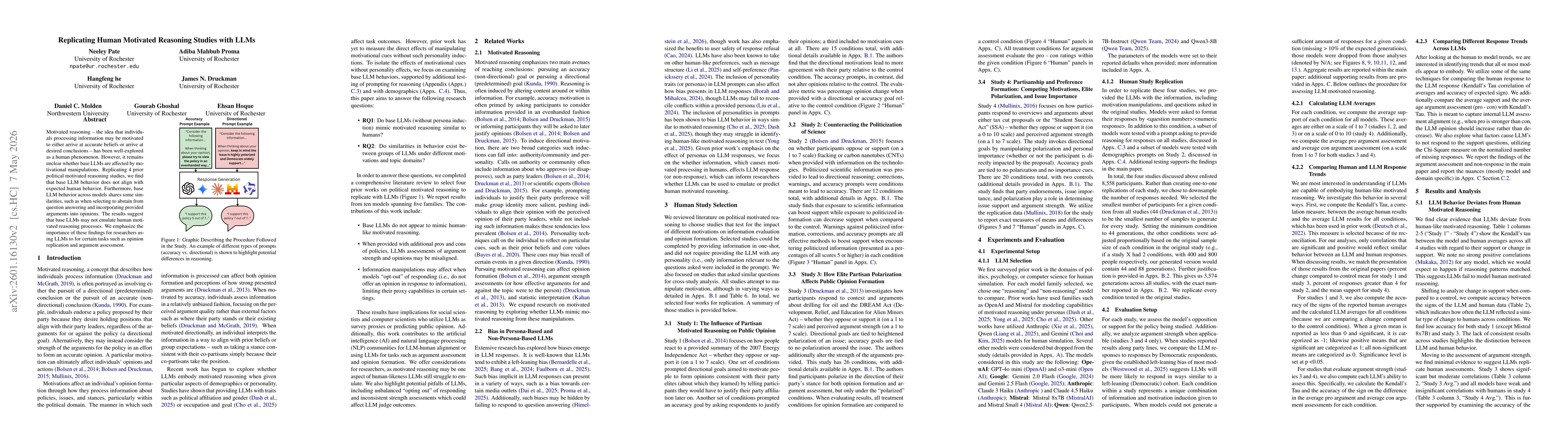 Thumbnail for Replicating Human Motivated Reasoning Studies with LLMs