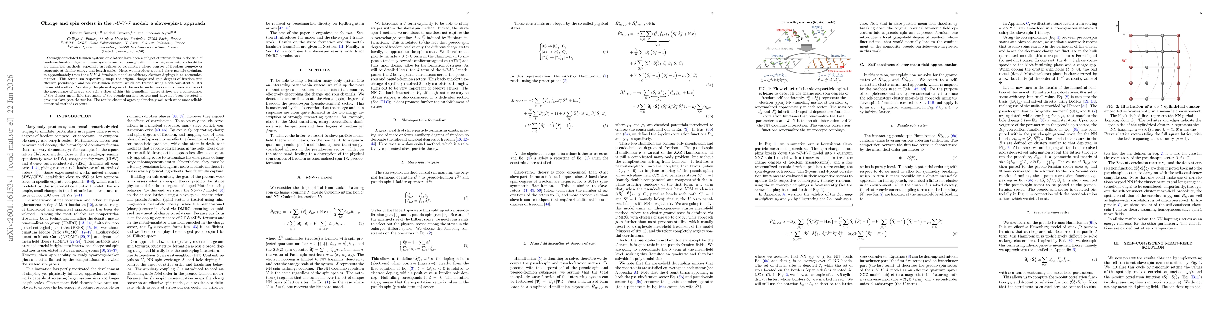 Thumbnail for Charge and spin orders in the t-U-V-J model: a slave-spin-1 approach