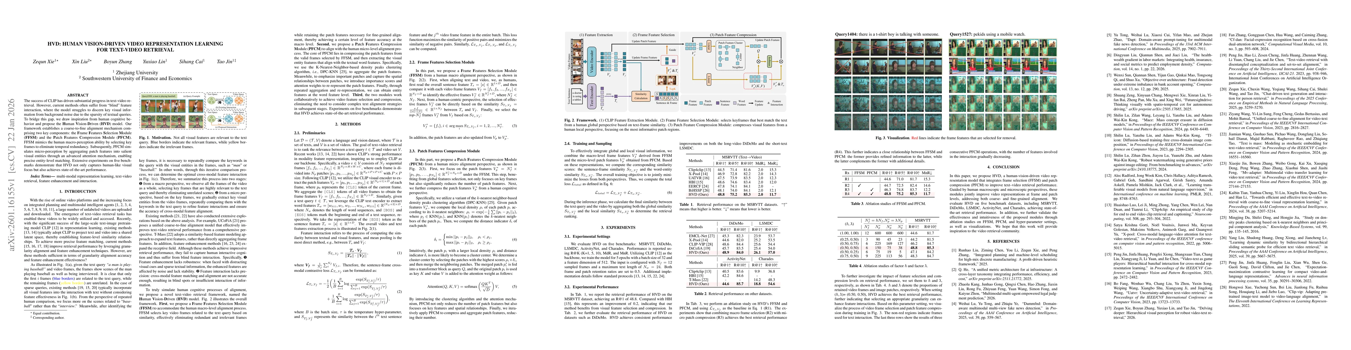 Thumbnail for HVD: Human Vision-Driven Video Representation Learning for Text-Video Retrieval