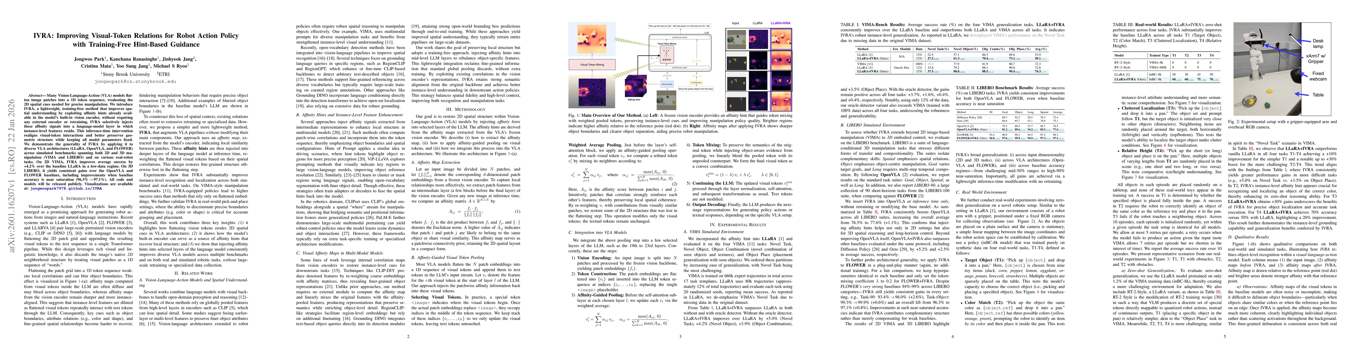 Thumbnail for IVRA: Improving Visual-Token Relations for Robot Action Policy with Training-Free Hint-Based Guidance