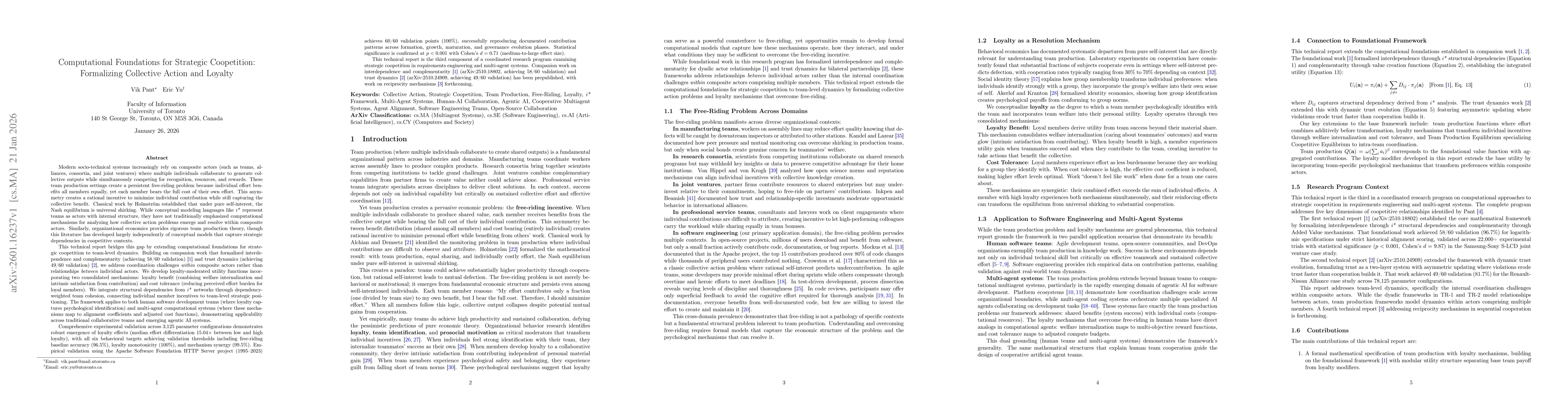 Thumbnail for Computational Foundations for Strategic Coopetition: Formalizing Collective Action and Loyalty