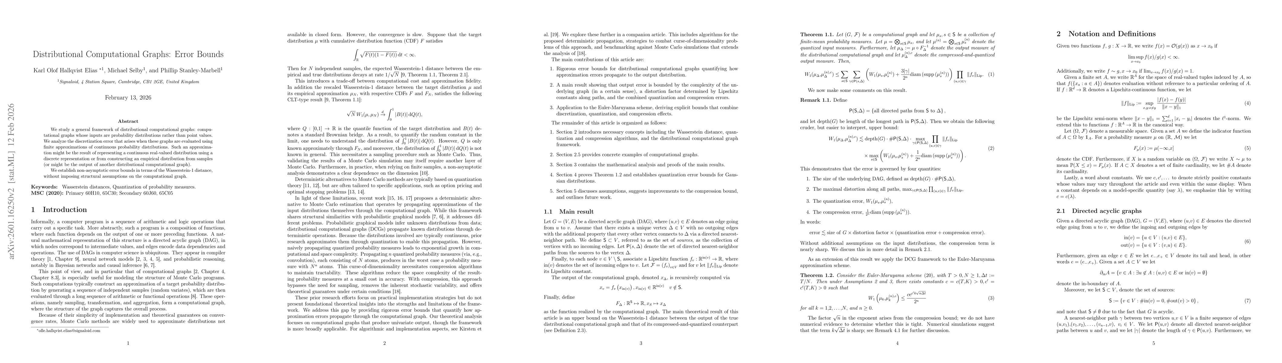 Thumbnail for Distributional Computational Graphs: Error Bounds