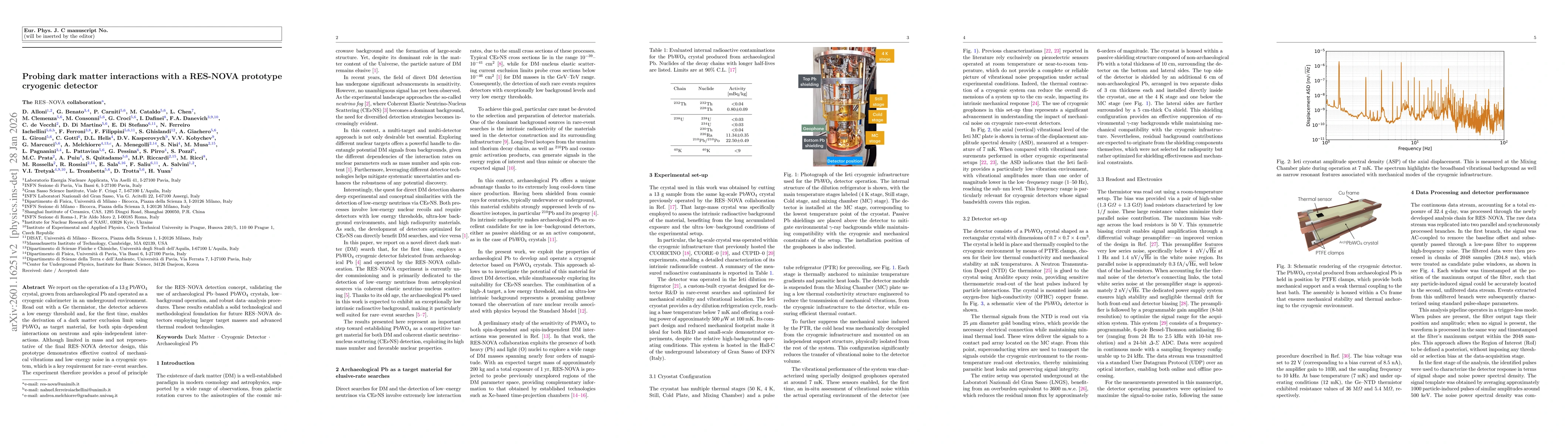 Thumbnail for Probing dark matter interactions with a RES-NOVA prototype cryogenic detector