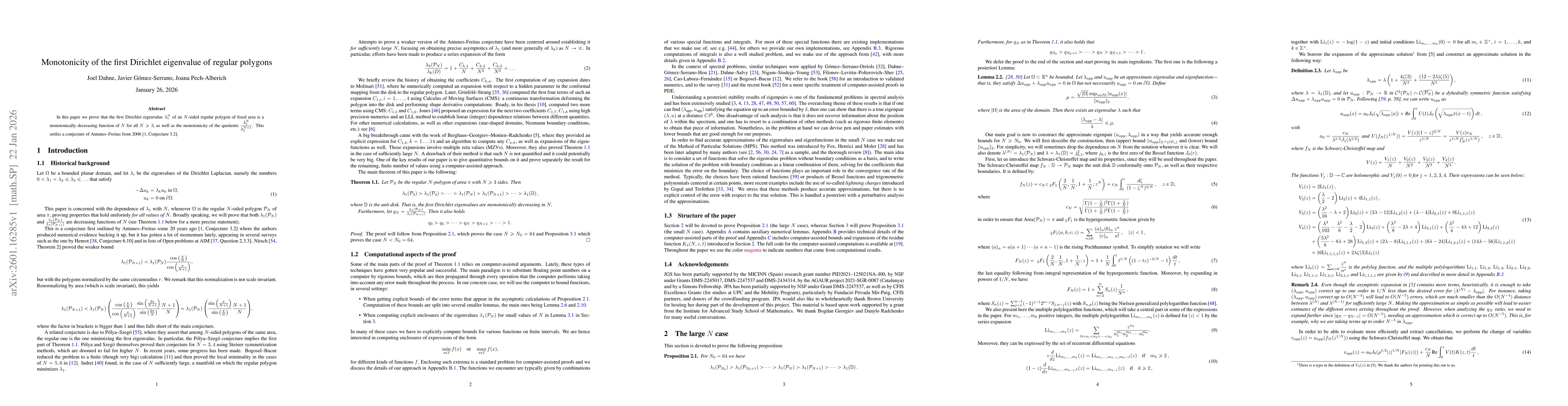 Thumbnail for Monotonicity of the first Dirichlet eigenvalue of regular polygons