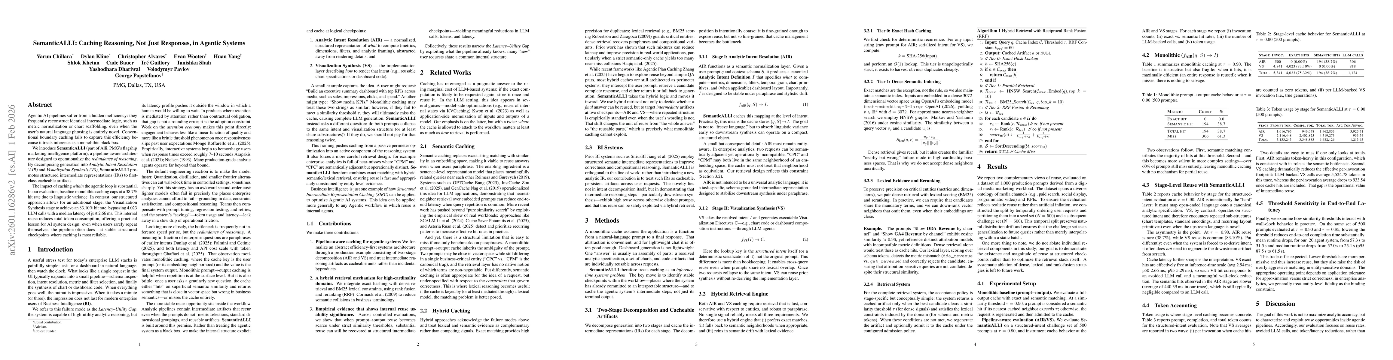 Thumbnail for SemanticALLI: Caching Reasoning, Not Just Responses, in Agentic Systems
