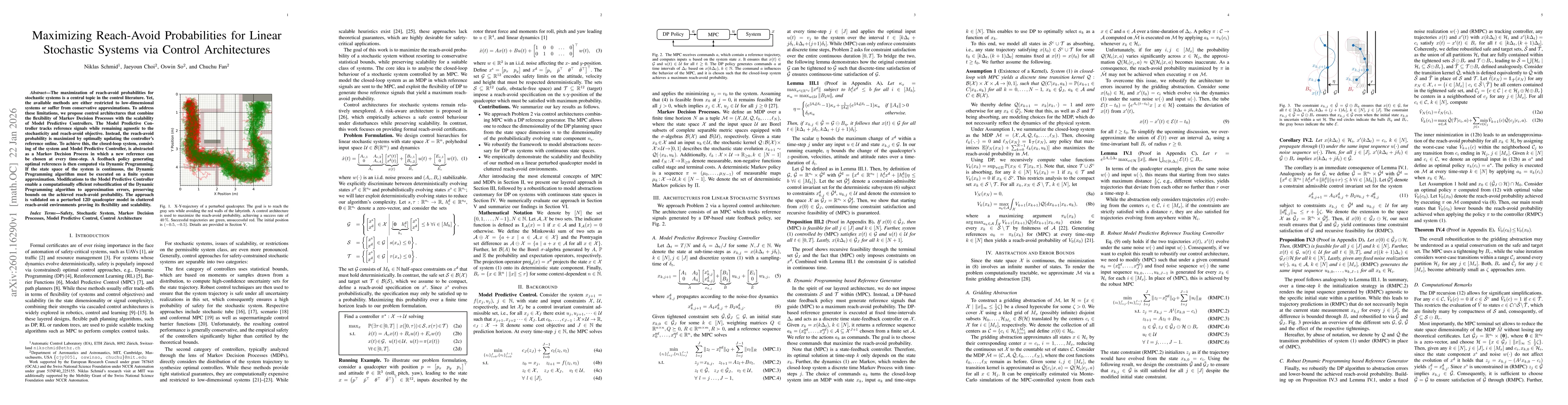 Thumbnail for Maximizing Reach-Avoid Probabilities for Linear Stochastic Systems via Control Architectures