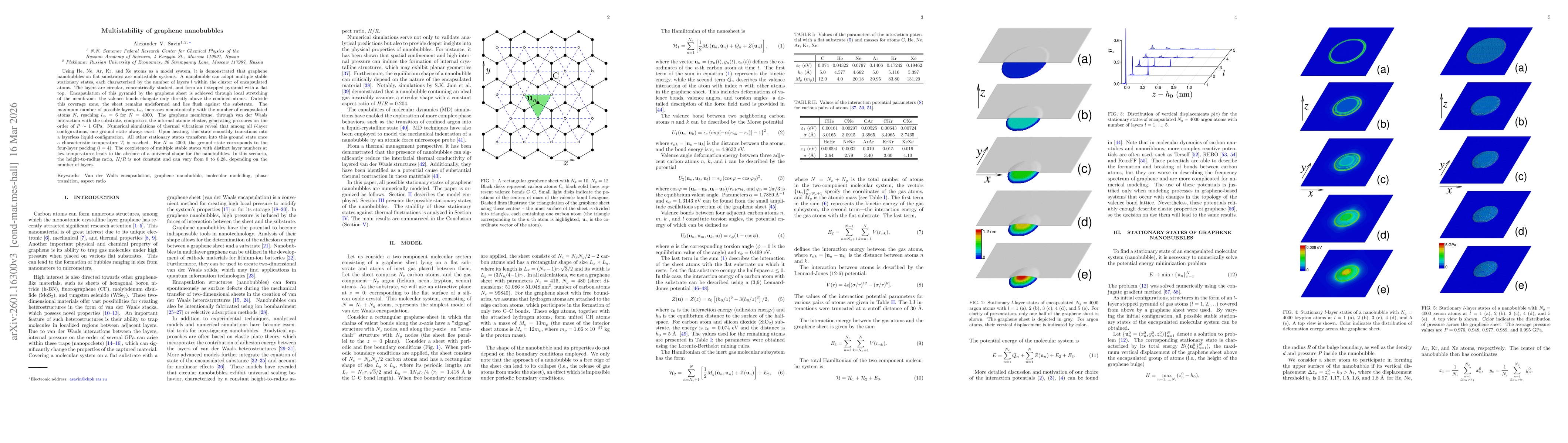 Thumbnail for Multistability of graphene nanobubbles