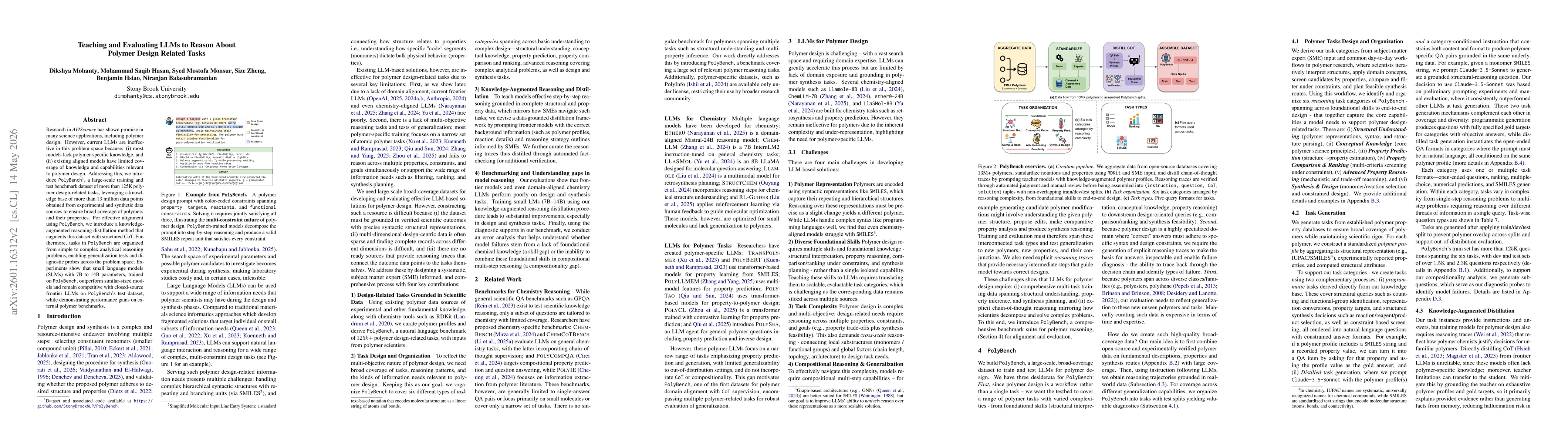 Thumbnail for Teaching and Evaluating LLMs to Reason About Polymer Design Related Tasks