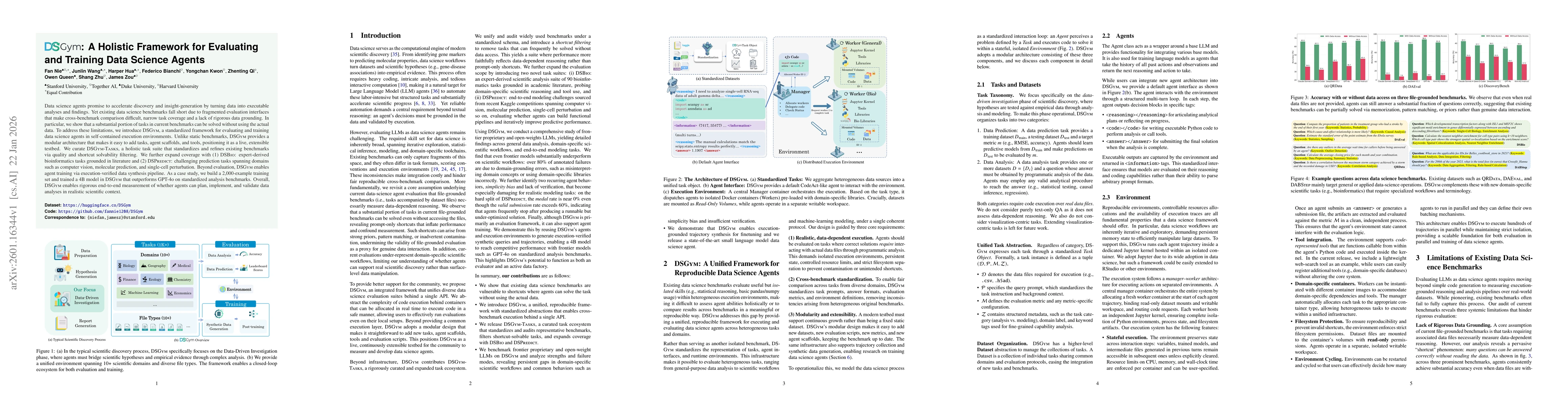 Thumbnail for DSGym: A Holistic Framework for Evaluating and Training Data Science Agents
