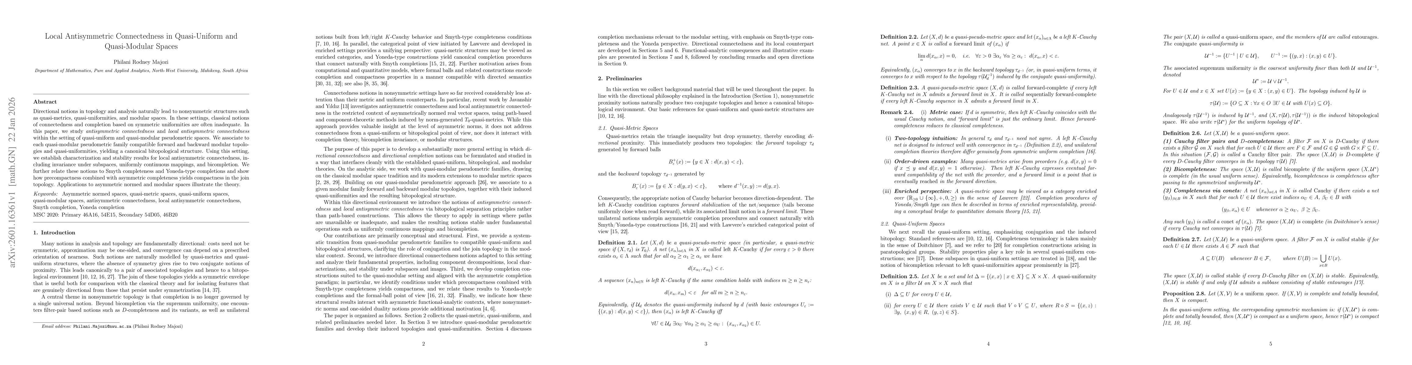Thumbnail for Local Antisymmetric Connectedness in Quasi-Uniform and Quasi-Modular Spaces