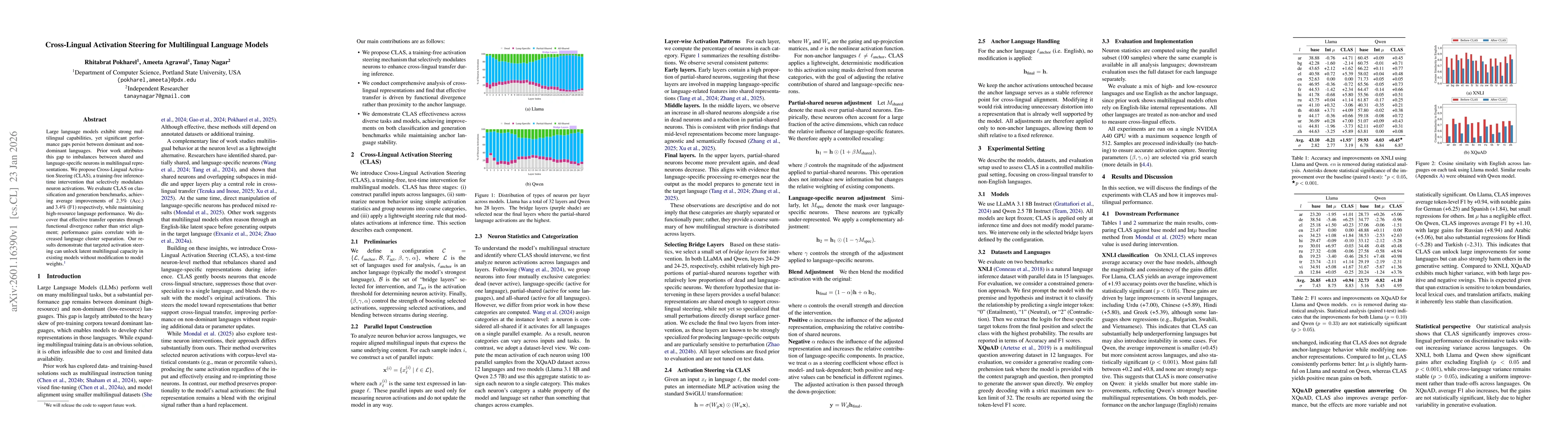 Thumbnail for Cross-Lingual Activation Steering for Multilingual Language Models