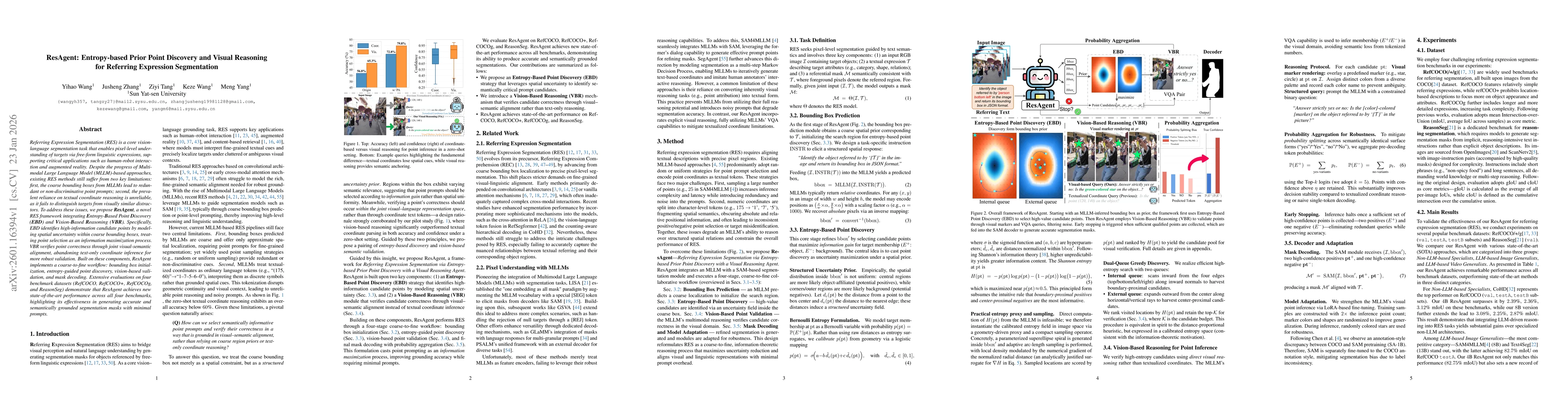 Thumbnail for ResAgent: Entropy-based Prior Point Discovery and Visual Reasoning for Referring Expression Segmentation