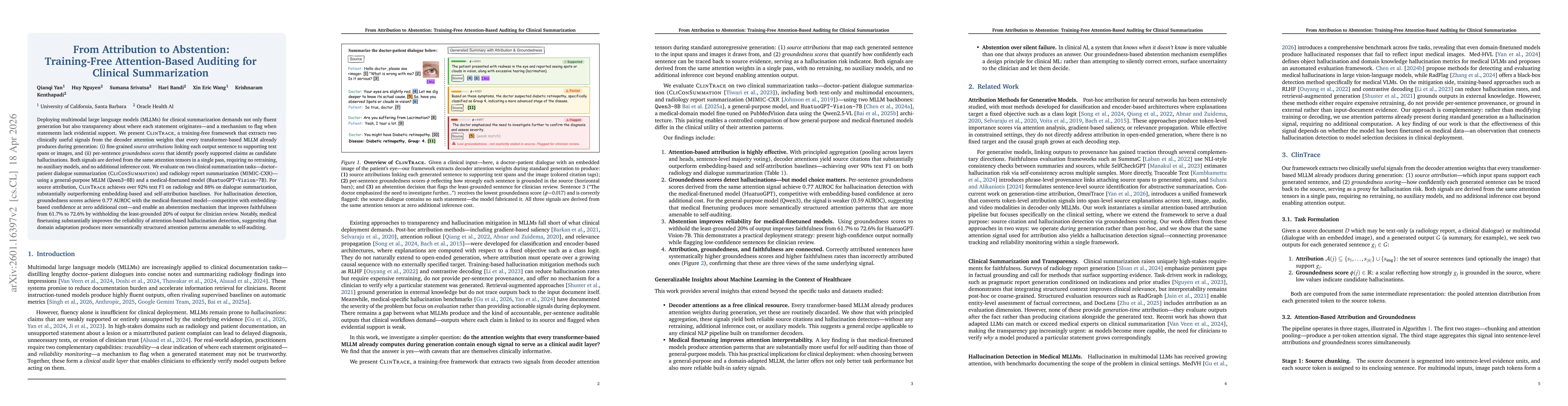 Thumbnail for Cite-While-You-Generate: Training-Free Evidence Attribution for Multimodal Clinical Summarization