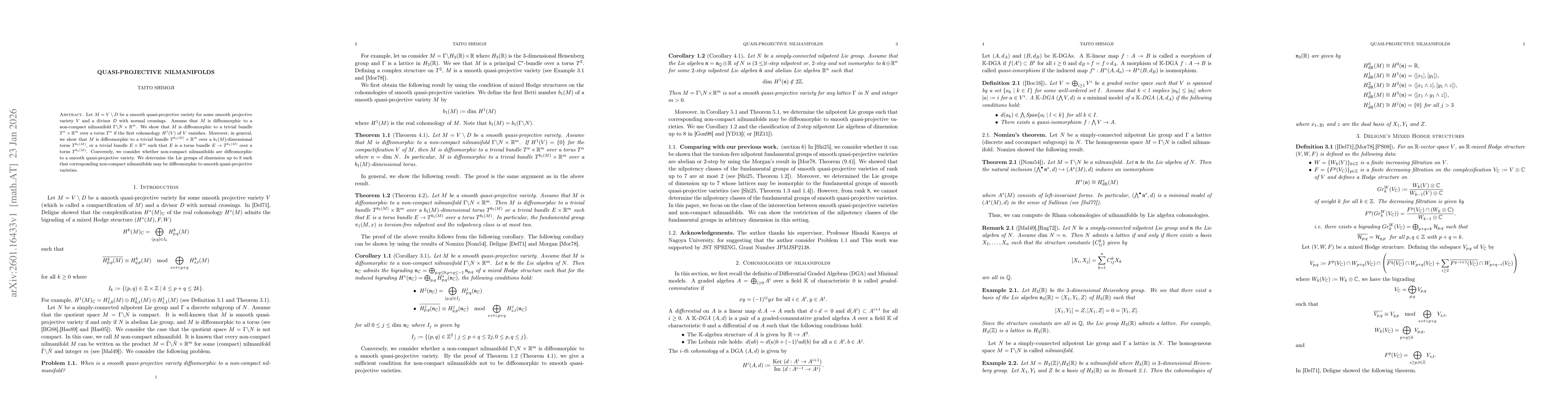 Thumbnail for Quasi-projective nilmanifolds
