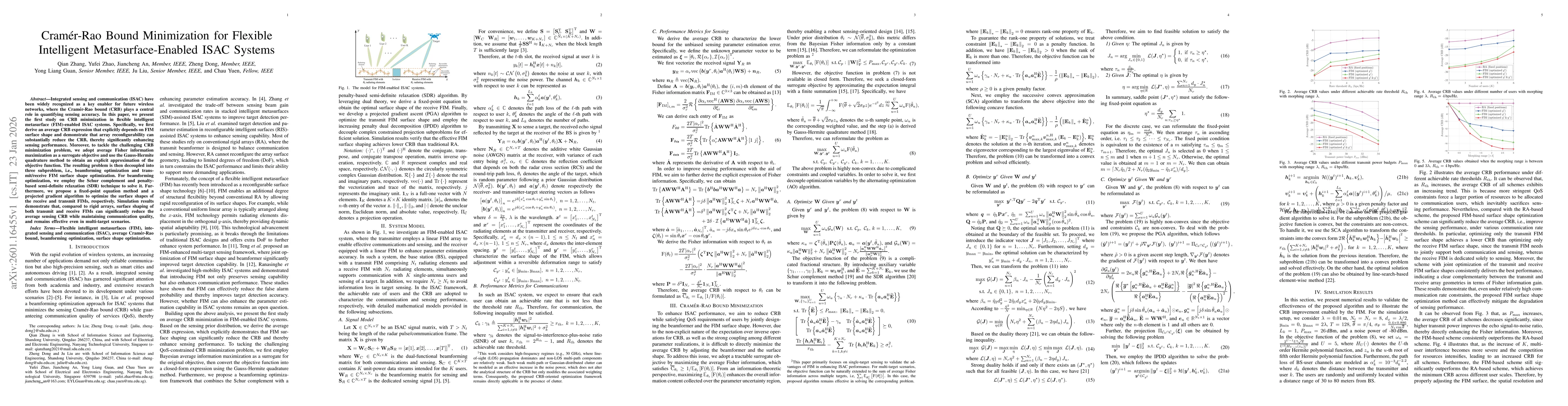 Thumbnail for Cramér-Rao Bound Minimization for Flexible Intelligent Metasurface-Enabled ISAC Systems