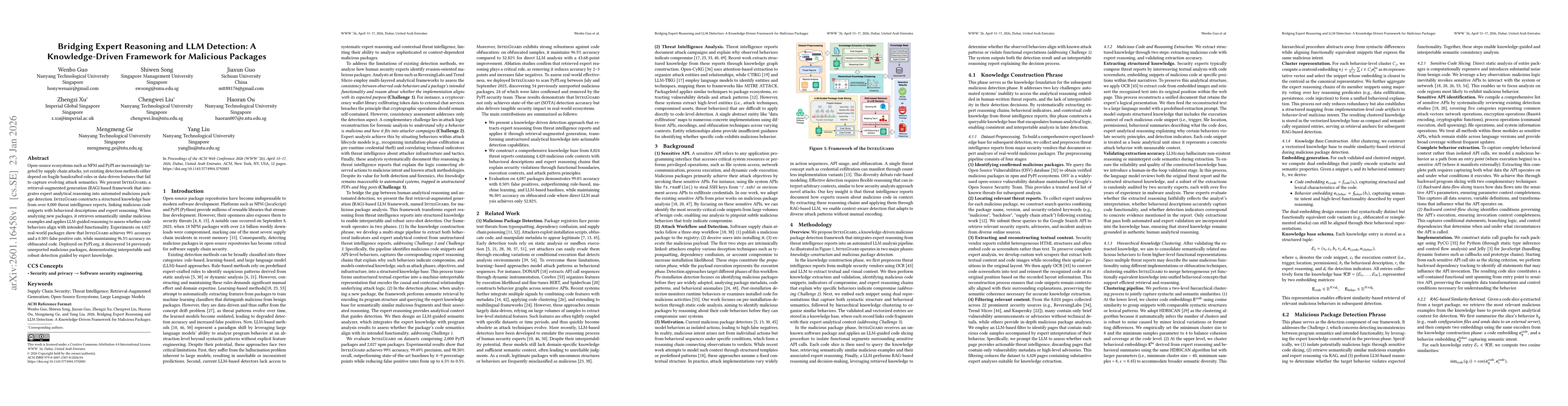 Thumbnail for Bridging Expert Reasoning and LLM Detection: A Knowledge-Driven Framework for Malicious Packages