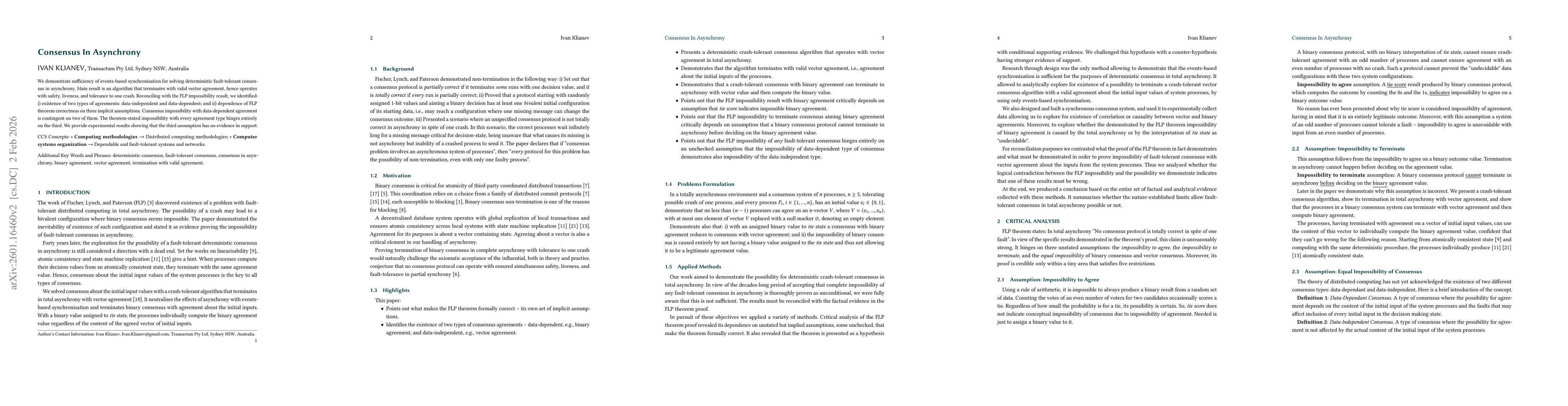 Thumbnail for Consensus In Asynchrony