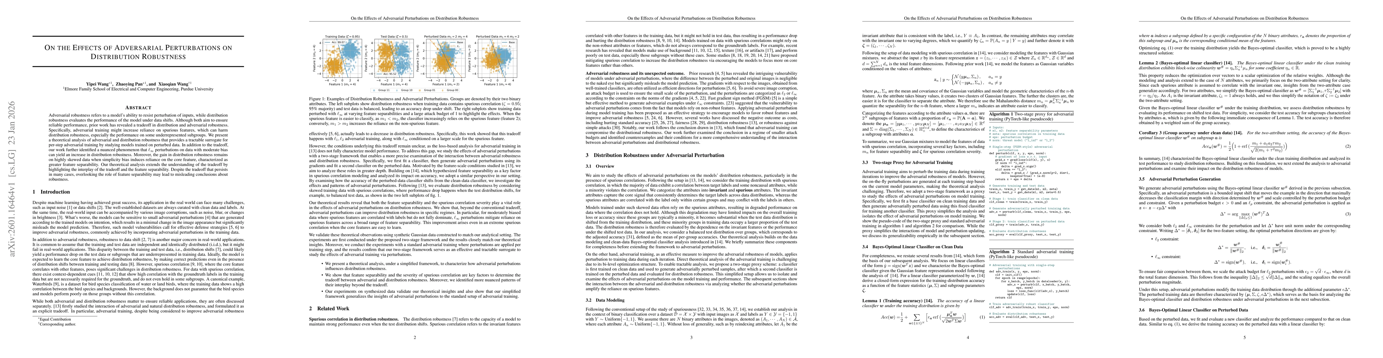 Thumbnail for On the Effects of Adversarial Perturbations on Distribution Robustness