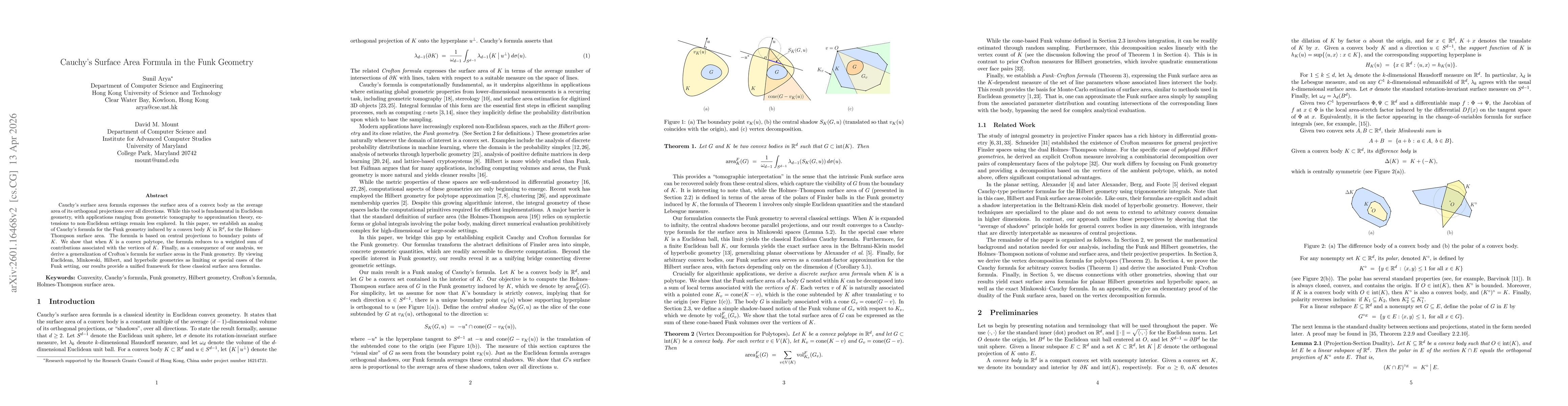 Thumbnail for Cauchy's Surface Area Formula in the Funk Geometry