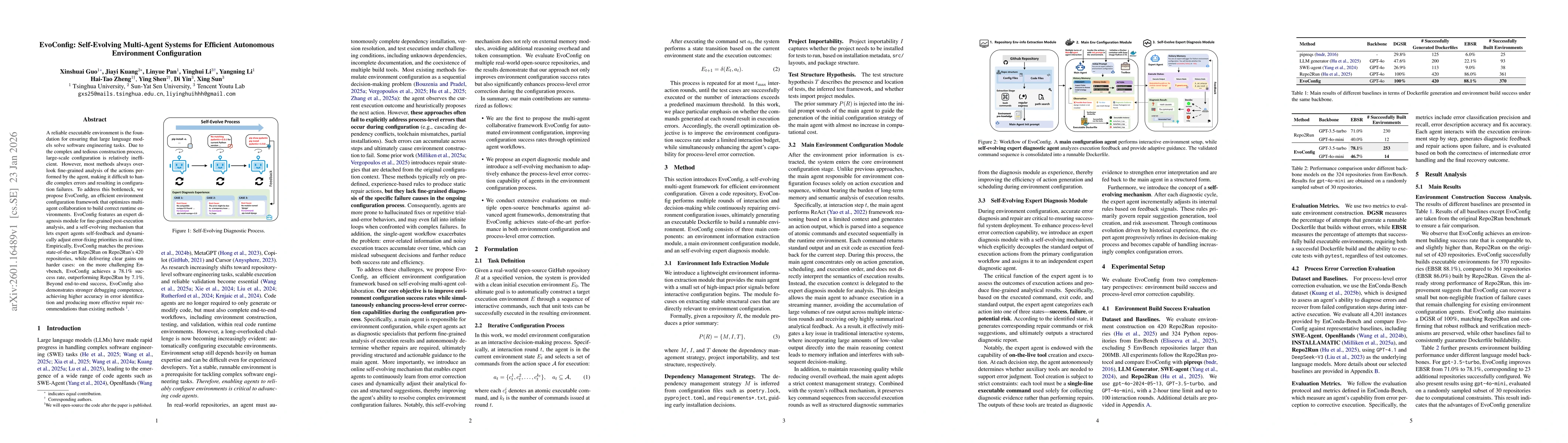 Thumbnail for EvoConfig: Self-Evolving Multi-Agent Systems for Efficient Autonomous Environment Configuration