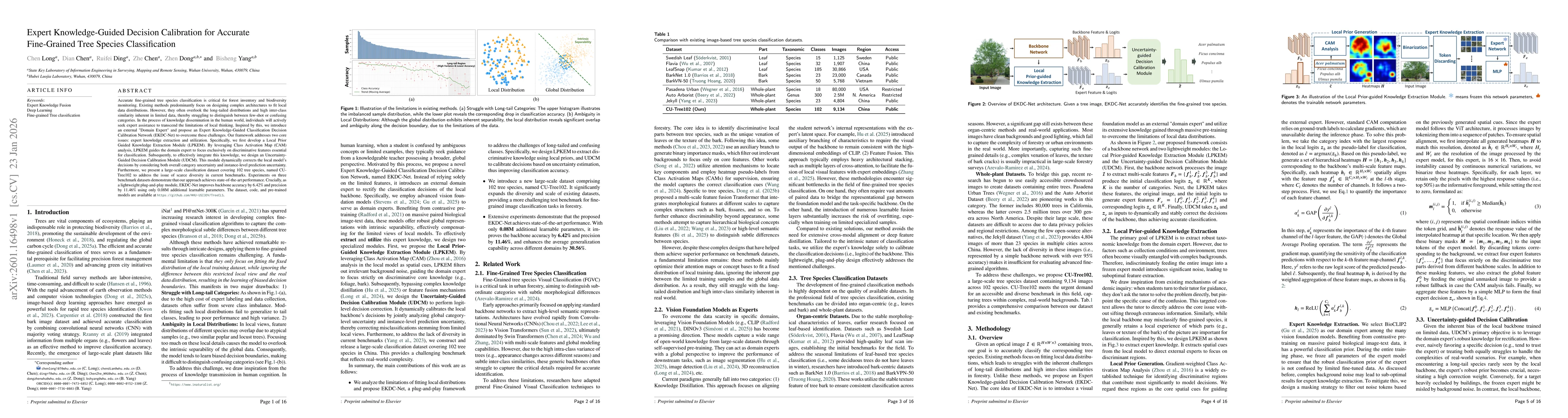 Thumbnail for Expert Knowledge-Guided Decision Calibration for Accurate Fine-Grained Tree Species Classification