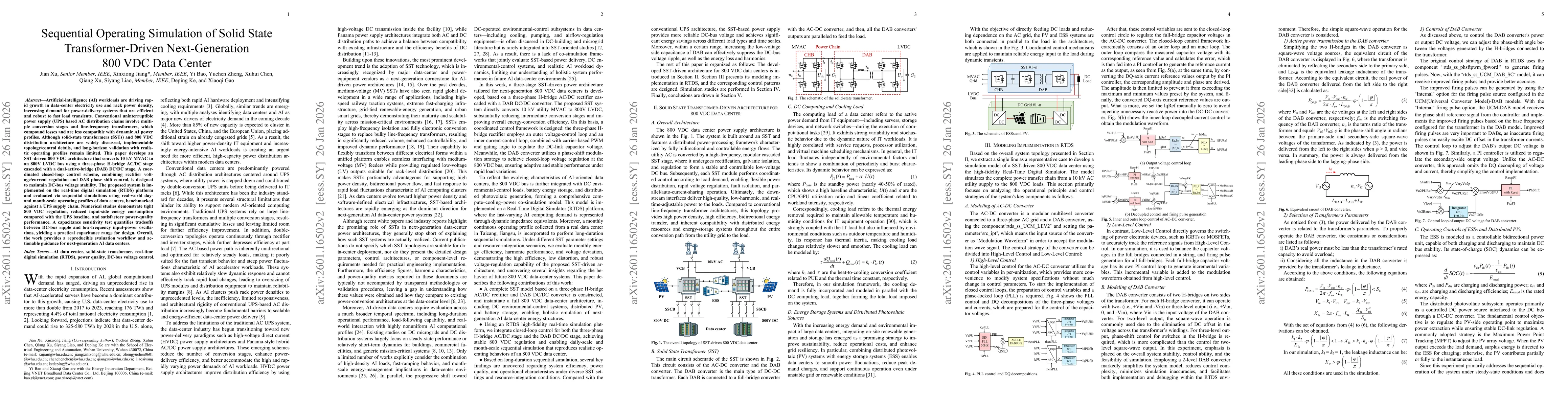 Thumbnail for Sequential Operating Simulation of Solid State Transformer-Driven Next-Generation 800 VDC Data Center