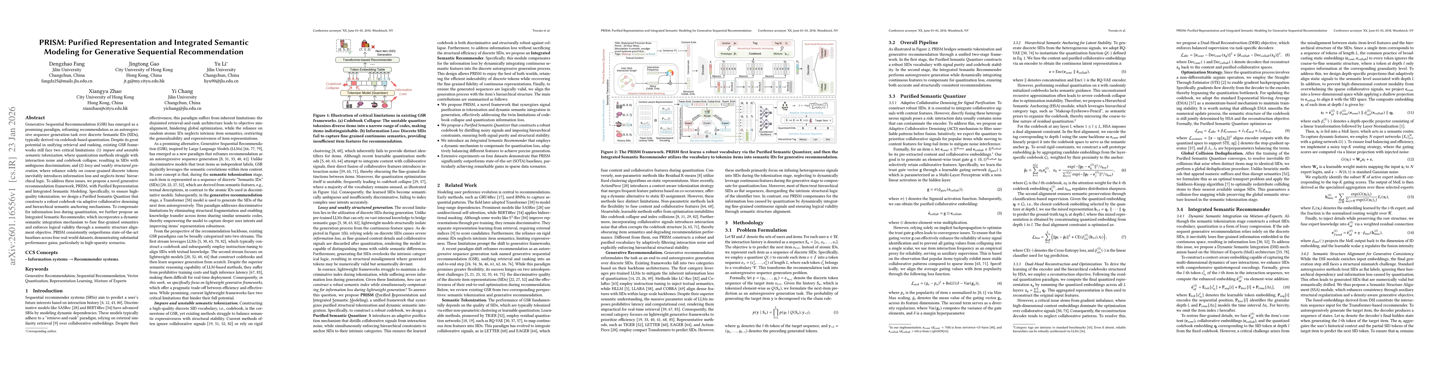 Thumbnail for PRISM: Purified Representation and Integrated Semantic Modeling for Generative Sequential Recommendation