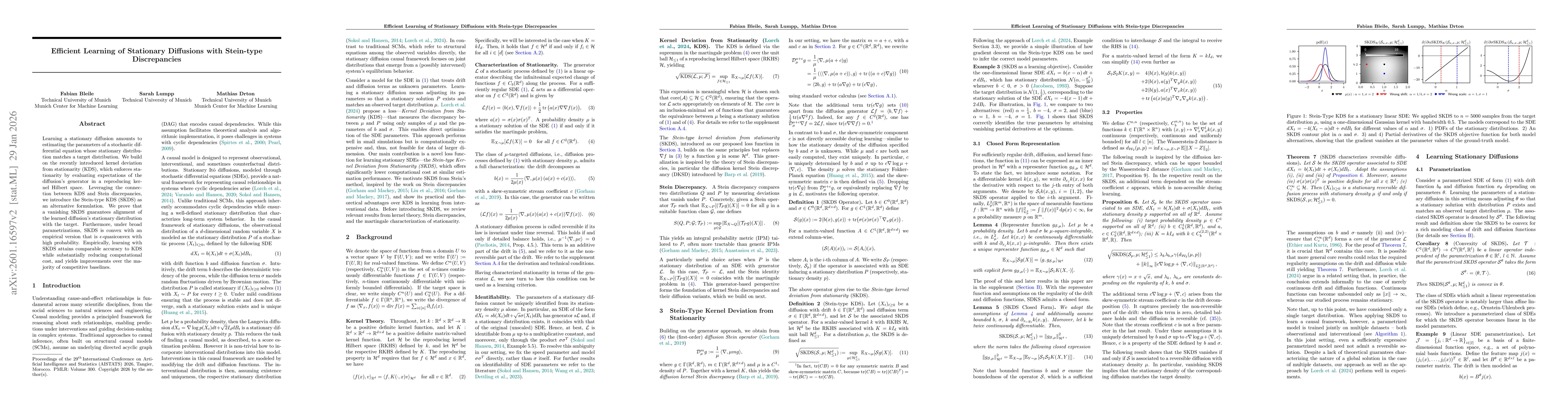 Thumbnail for Efficient Learning of Stationary Diffusions with Stein-type Discrepancies