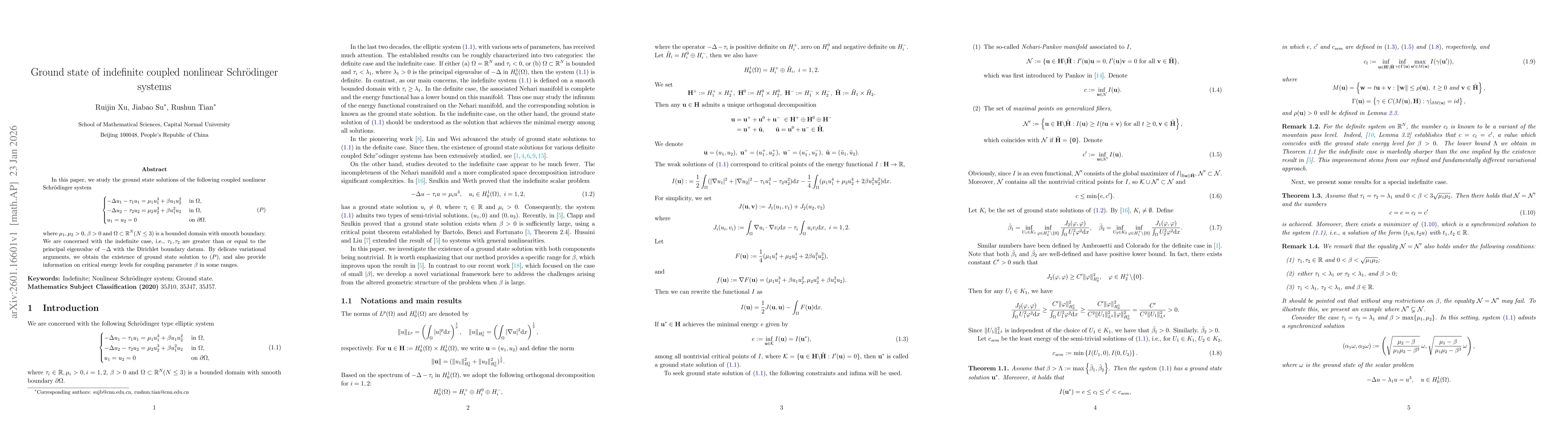 Thumbnail for Ground state of indefinite coupled nonlinear Schrödinger systems