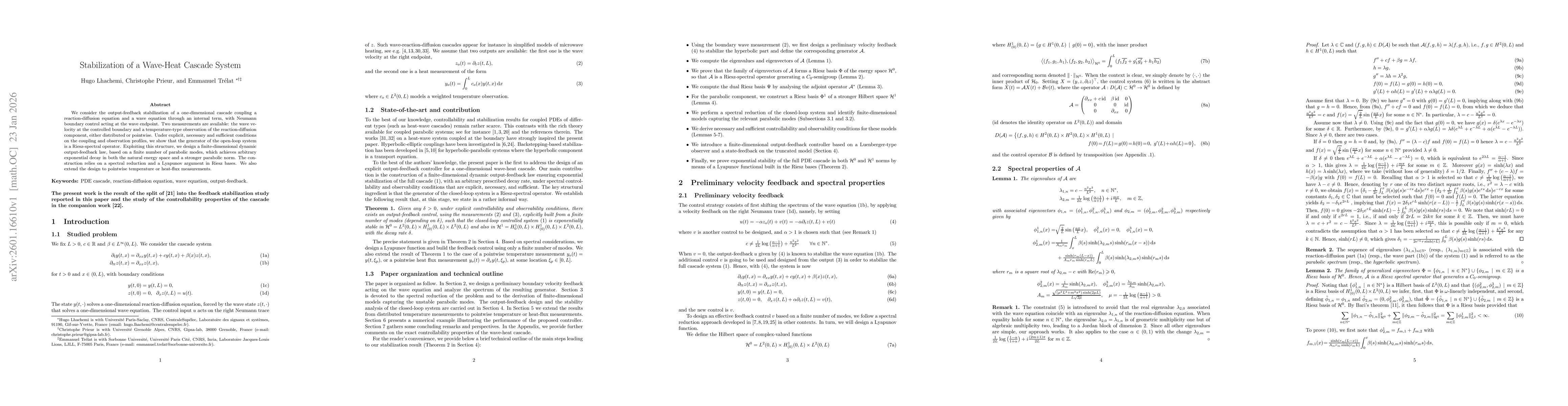 Thumbnail for Stabilization of a Wave-Heat Cascade System