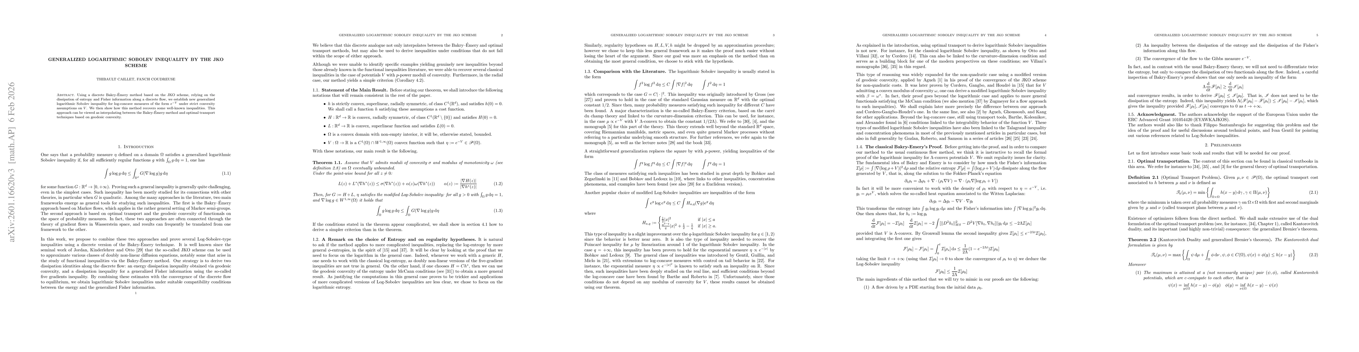 Thumbnail for Generalized Logarithmic Sobolev Inequality by the JKO Scheme