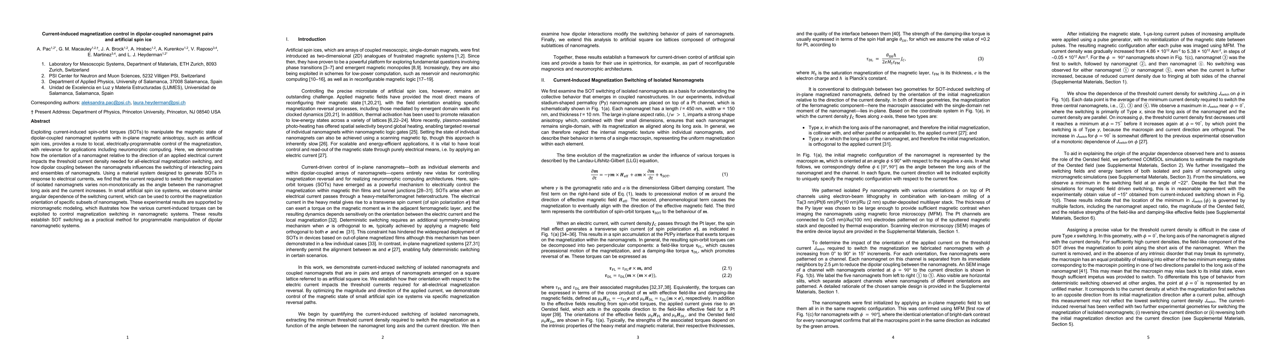 Thumbnail for Current-induced magnetization control in dipolar-coupled nanomagnet pairs and artificial spin ice