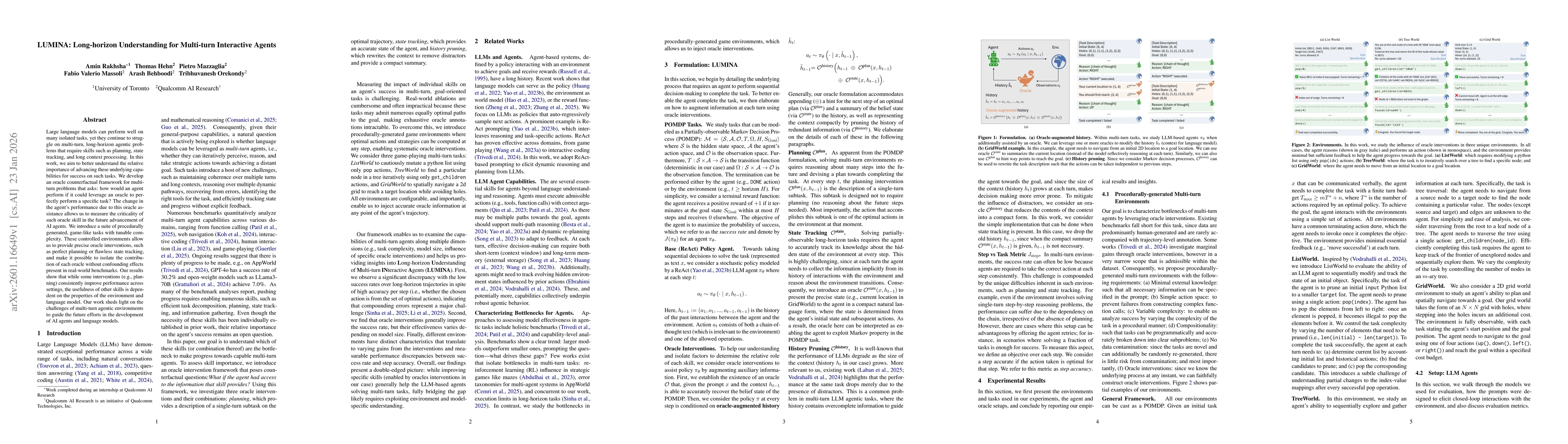 Thumbnail for LUMINA: Long-horizon Understanding for Multi-turn Interactive Agents