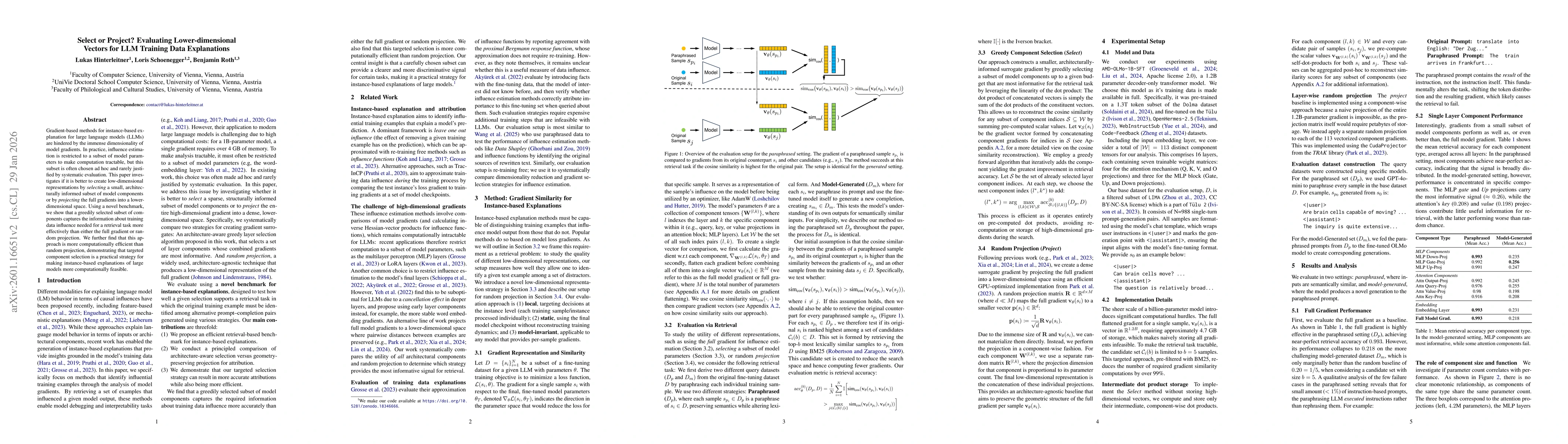 Thumbnail for Select or Project? Evaluating Lower-dimensional Vectors for LLM Training Data Explanations