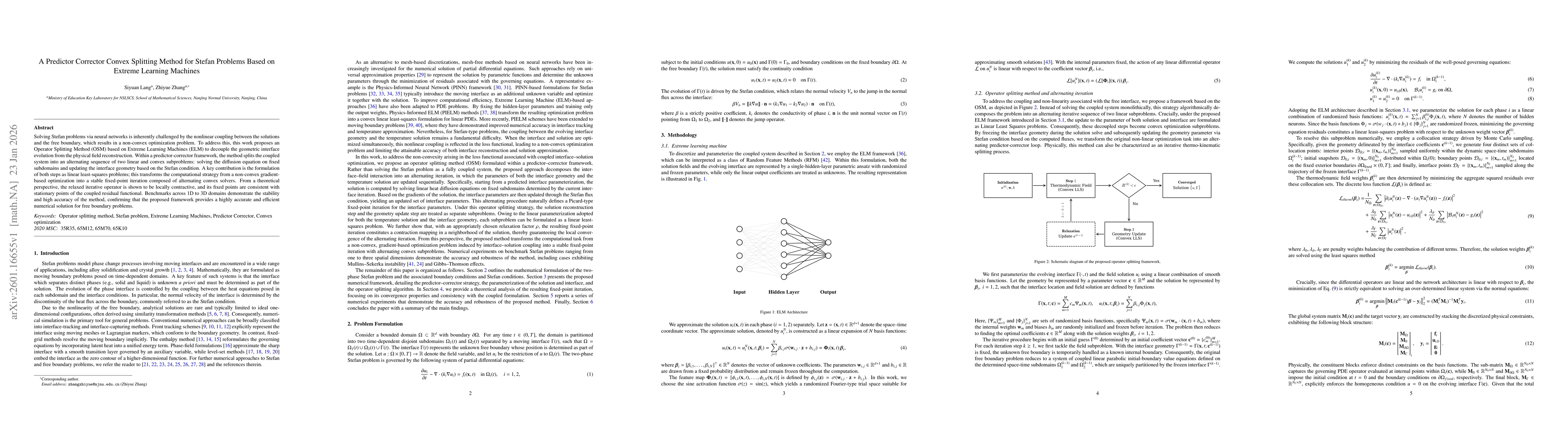 Thumbnail for A Predictor Corrector Convex Splitting Method for Stefan Problems Based on Extreme Learning Machines