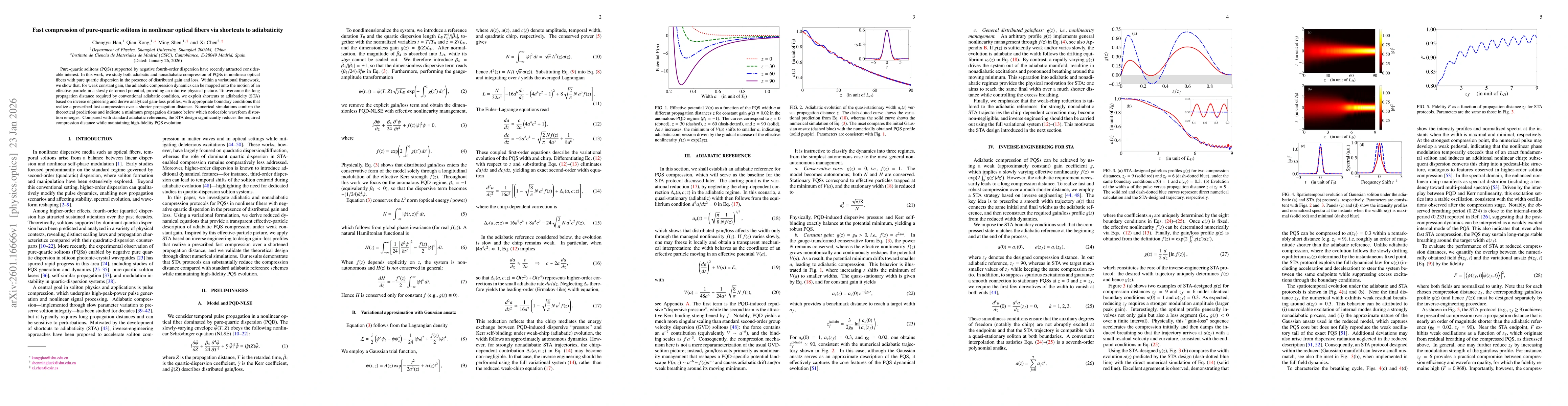 Thumbnail for Fast compression of pure-quartic solitons in nonlinear optical fibers via shortcuts to adiabaticity