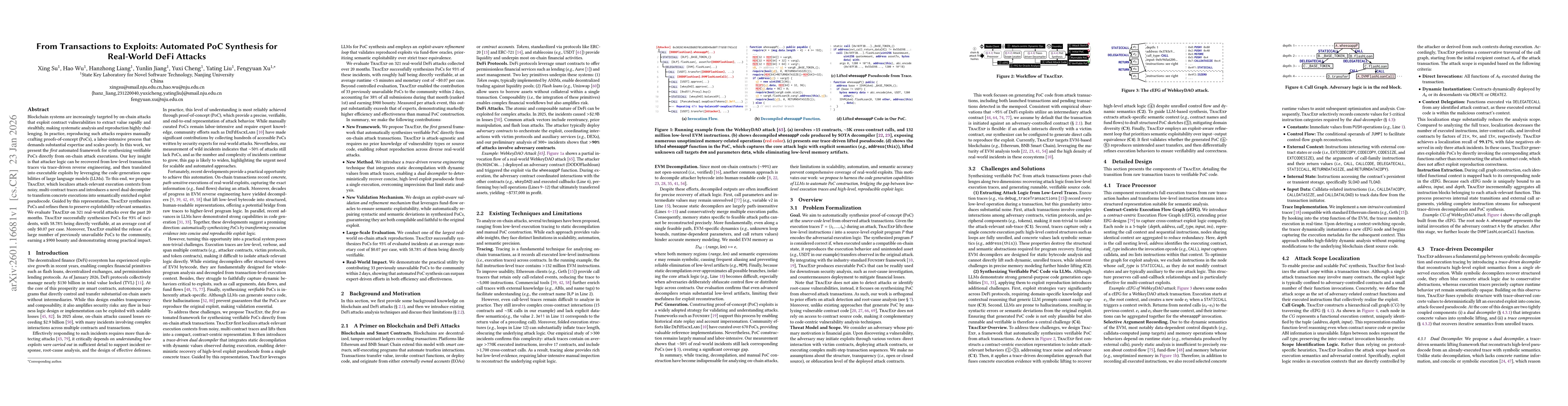 Thumbnail for From Transactions to Exploits: Automated PoC Synthesis for Real-World DeFi Attacks