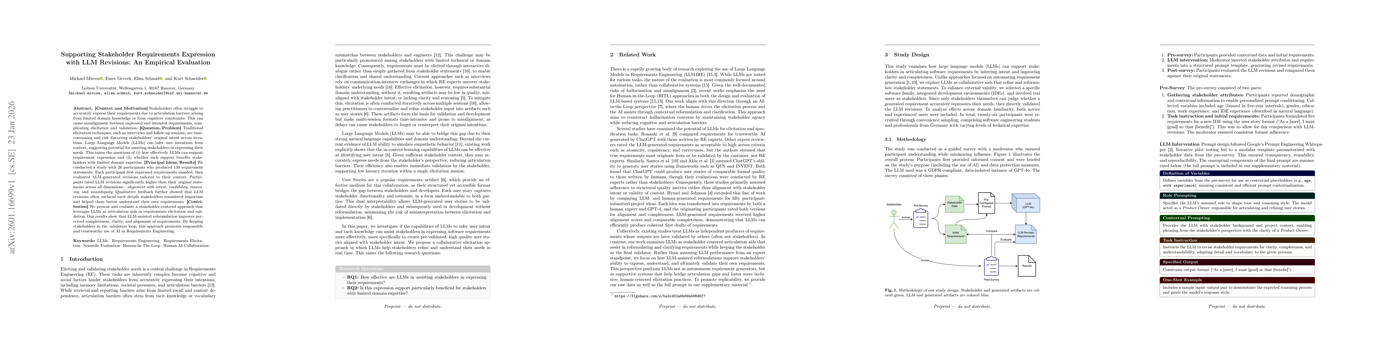 Thumbnail for Supporting Stakeholder Requirements Expression with LLM Revisions: An Empirical Evaluation
