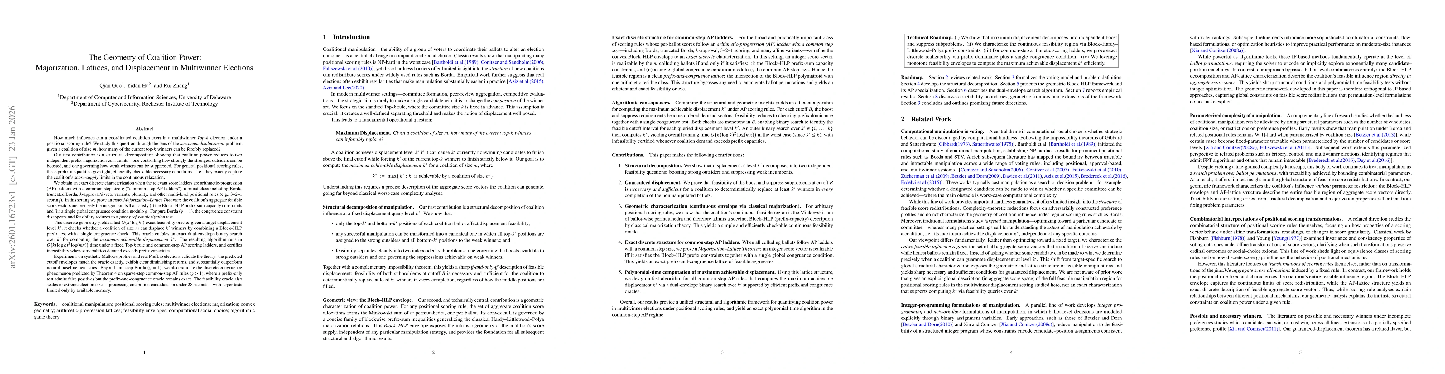 Thumbnail for The Geometry of Coalition Power: Majorization, Lattices, and Displacement in Multiwinner Elections